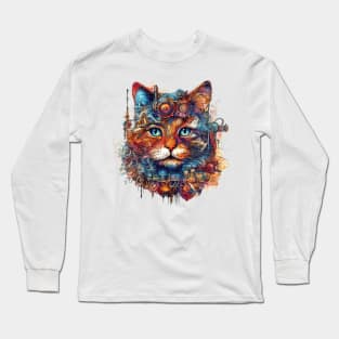 Steampunk Cat Long Sleeve T-Shirt